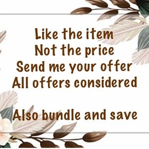 All offers considered